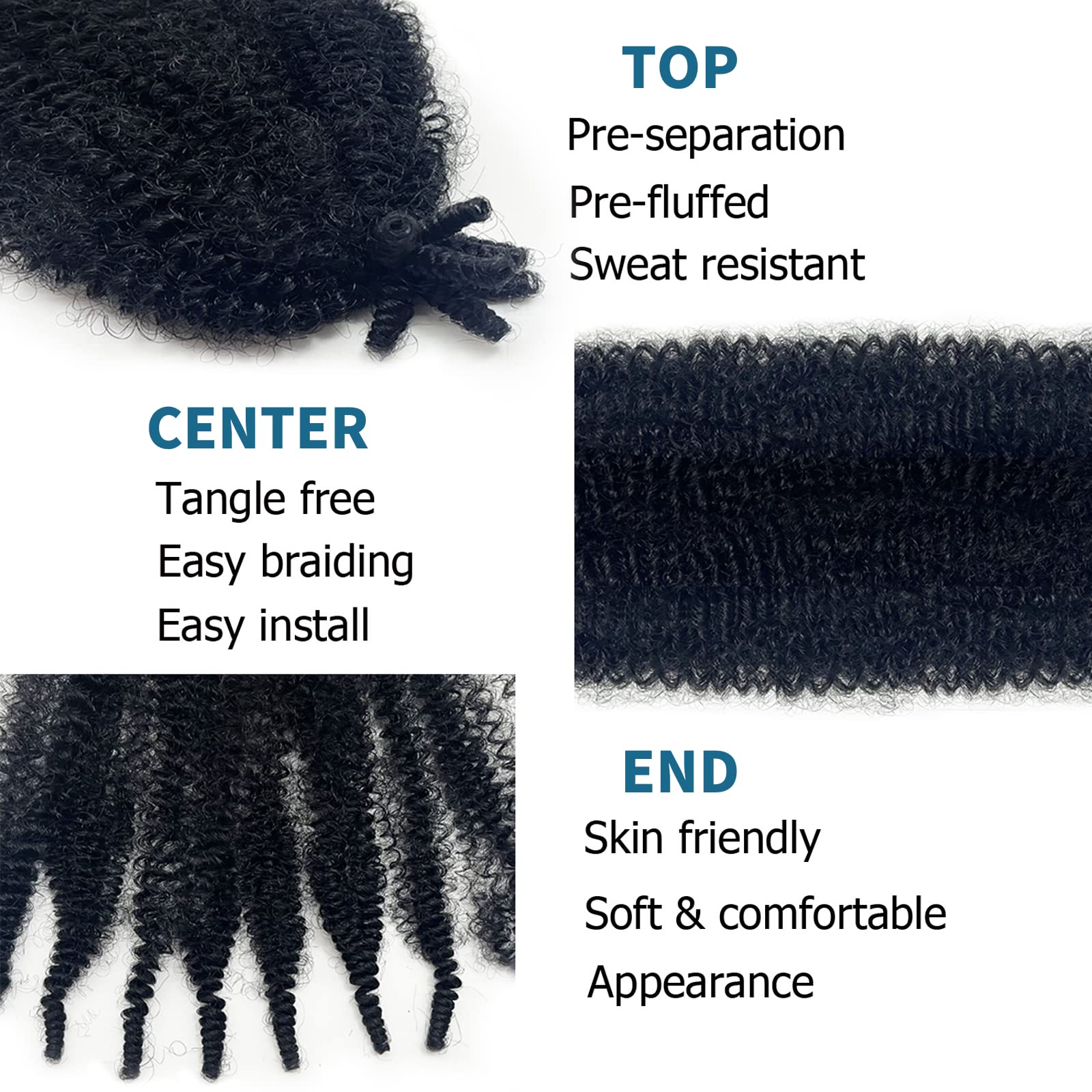 Udinese Springy Afro Twist Hair softened with hot water for styling