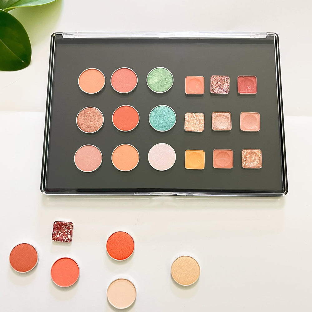 UDTIP portable travel-ready makeup palette displayed alongside compact case for on-the-go
