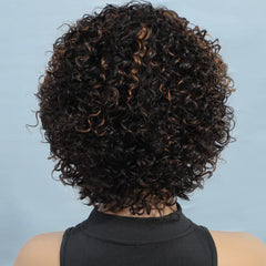 UDU Ombre Curly Wig close-up curl texture for a realistic look.