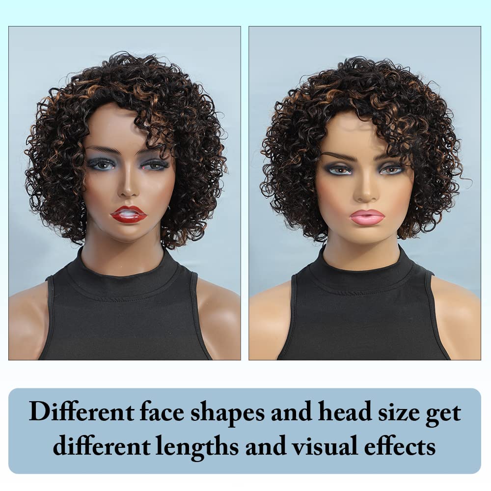 UDU Ombre Curly Wig 1B/30 highlight shows dimensional shade.