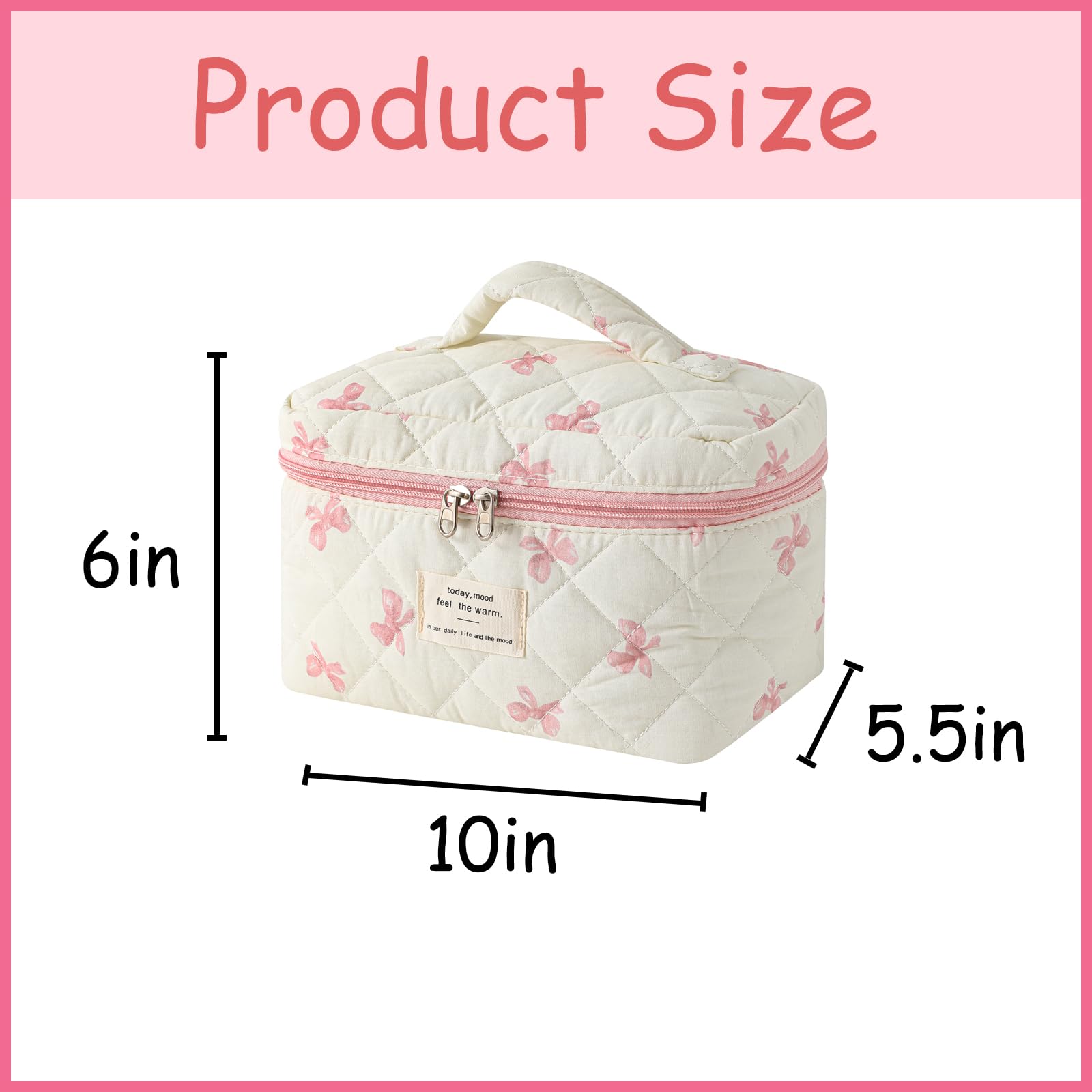 uekeboag coquette aesthetic floral cosmetic bag adds style while storing daily essentials.