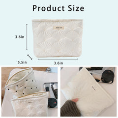 uekeboag floral coquette organizer bag side profile demonstrates compact carry for travel.