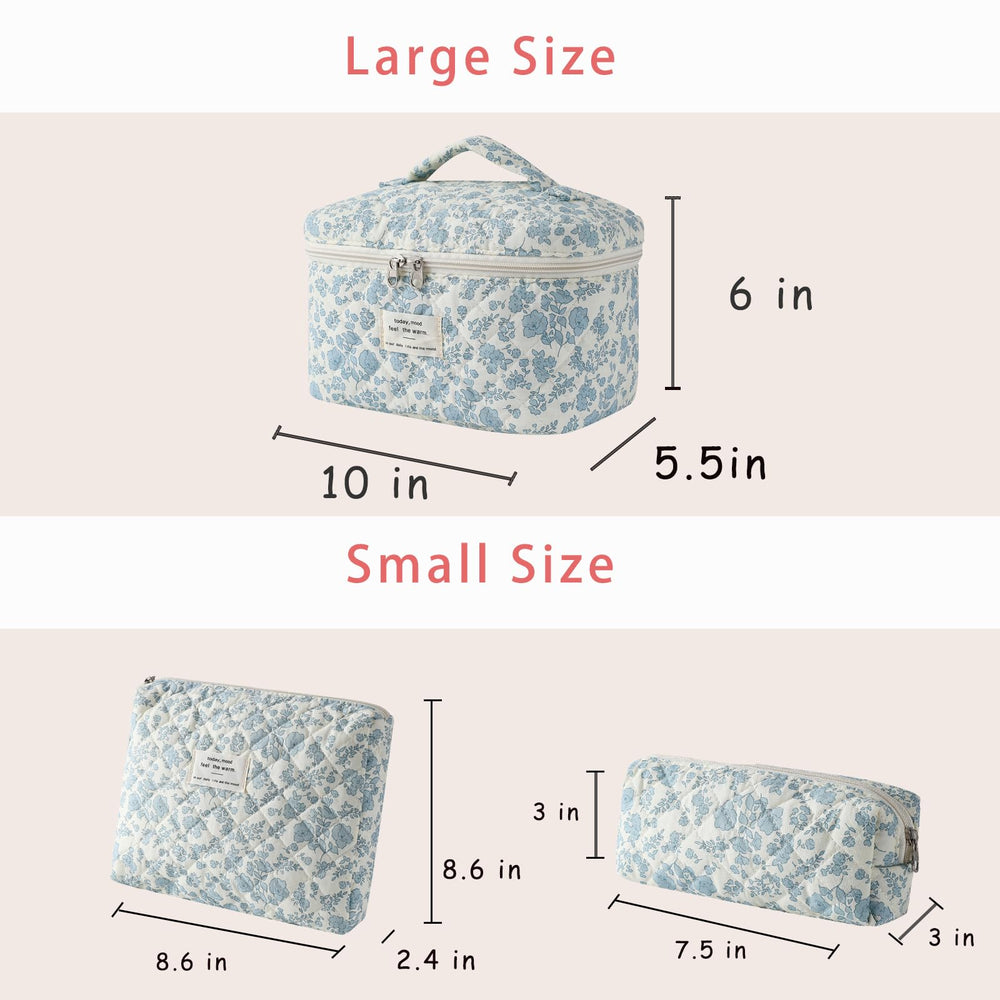 uekeboag medium floral quilted bag holds brushes and essentials for daily use