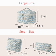 uekeboag medium floral quilted bag holds brushes and essentials for daily use