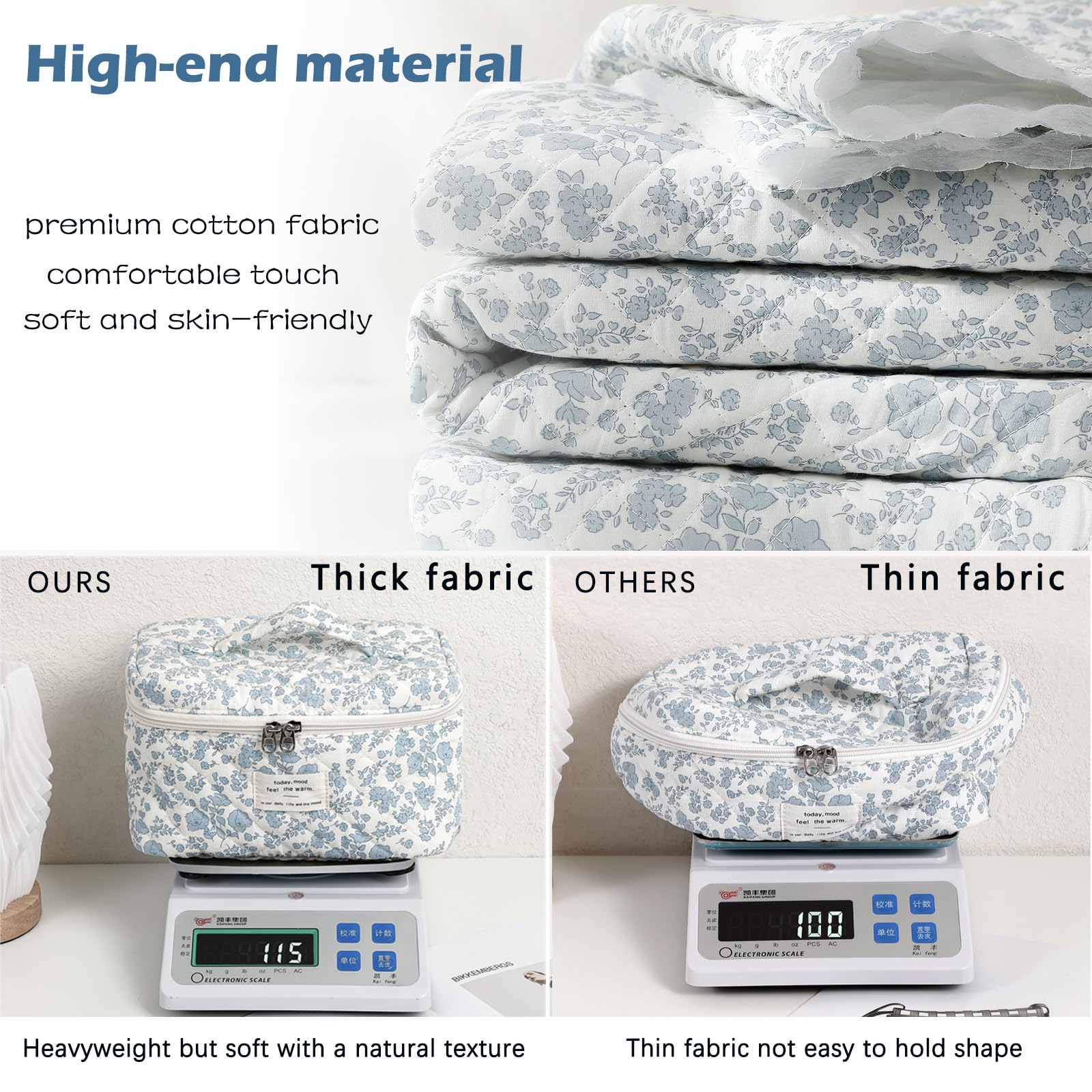 uekeboag small floral makeup bag keeps lip products neatly sorted at home