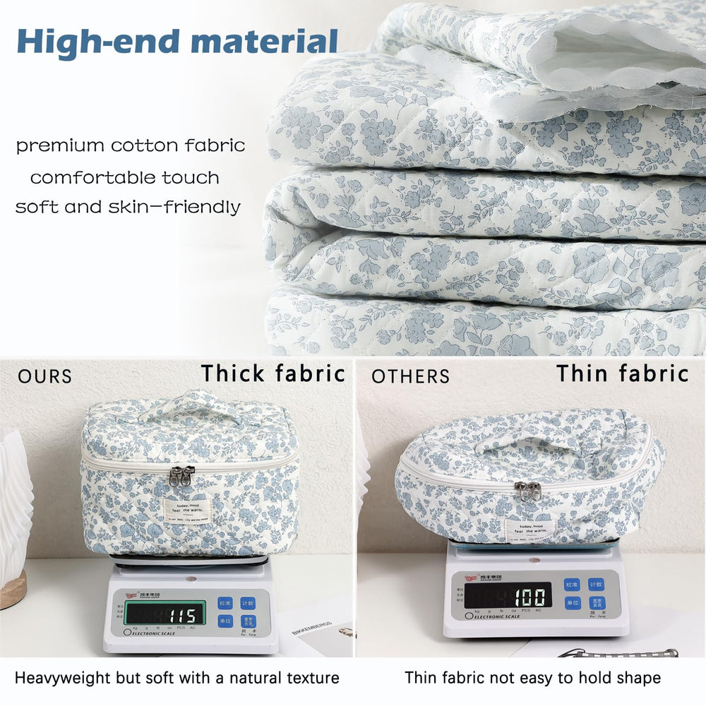 uekeboag small floral makeup bag keeps lip products neatly sorted at home