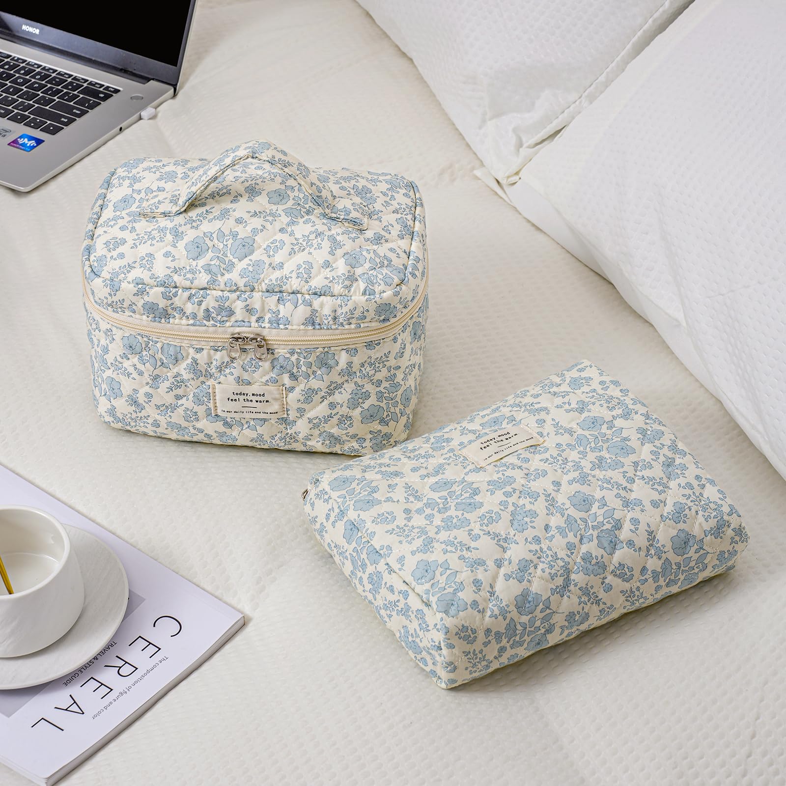 uekeboag floral cotton material feels soft and easy to clean