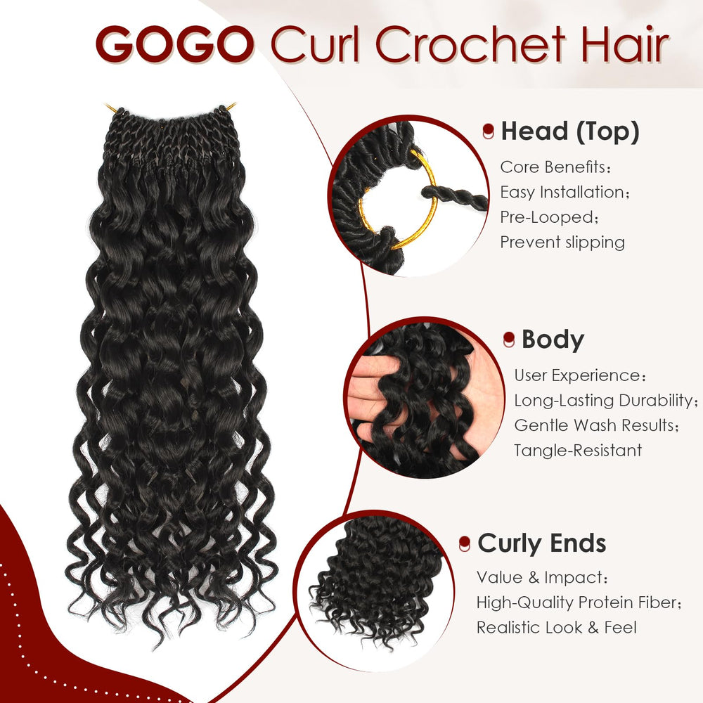 UENOKIPS Gogo Curl easy install with pre-loop design simplifies setup.
