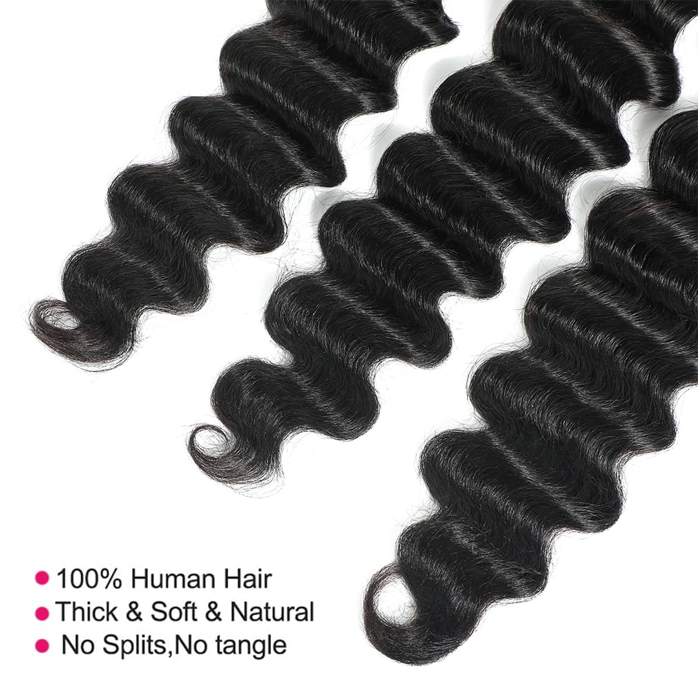 Uesoels loose deep wave bundles 24inch for dramatic length and seamless styling.