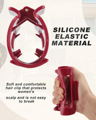 Ufgin silicone flexible hair clip black demonstrates durable bendable design for daily wear