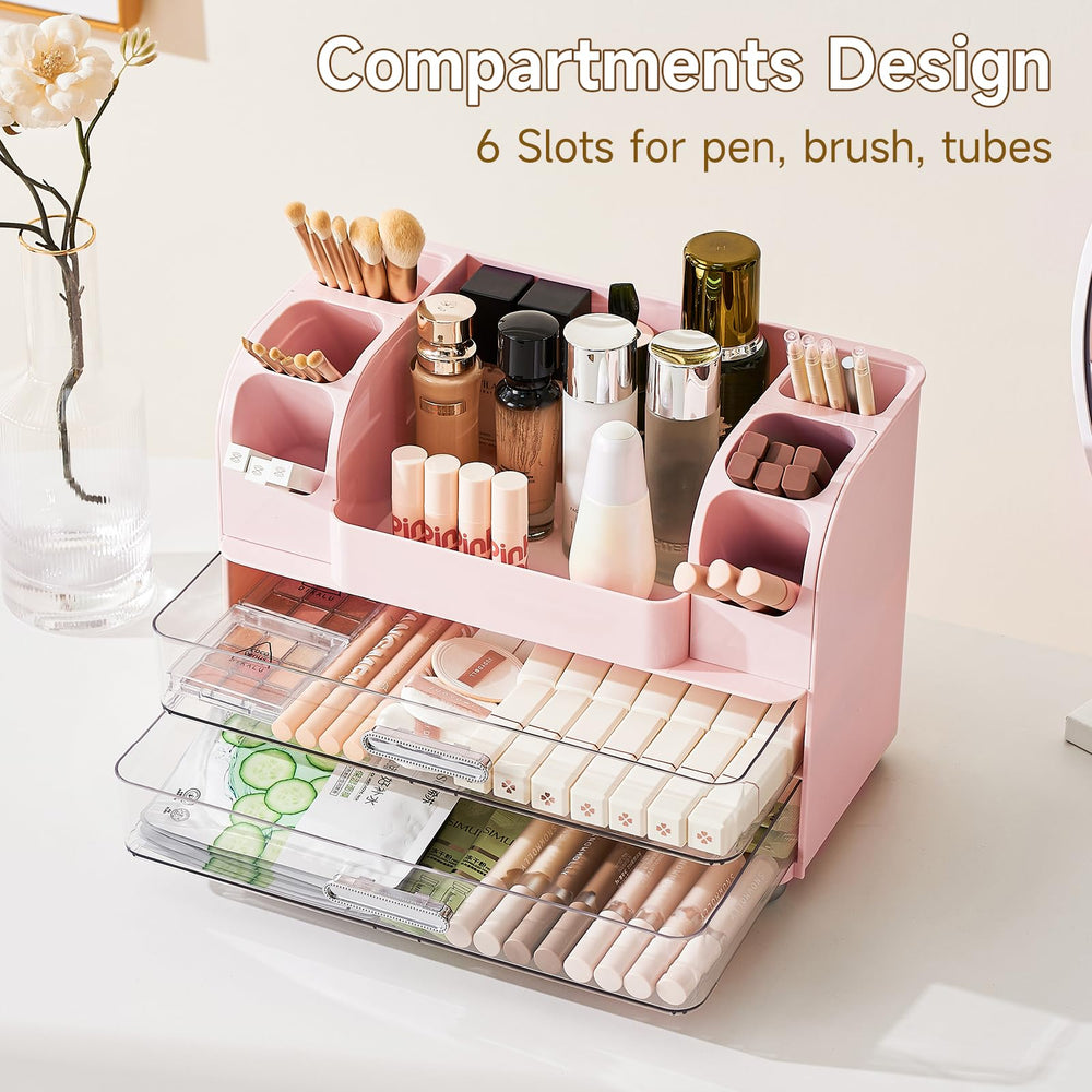 UFORU makeup organizer simple snap assembly for quick setup