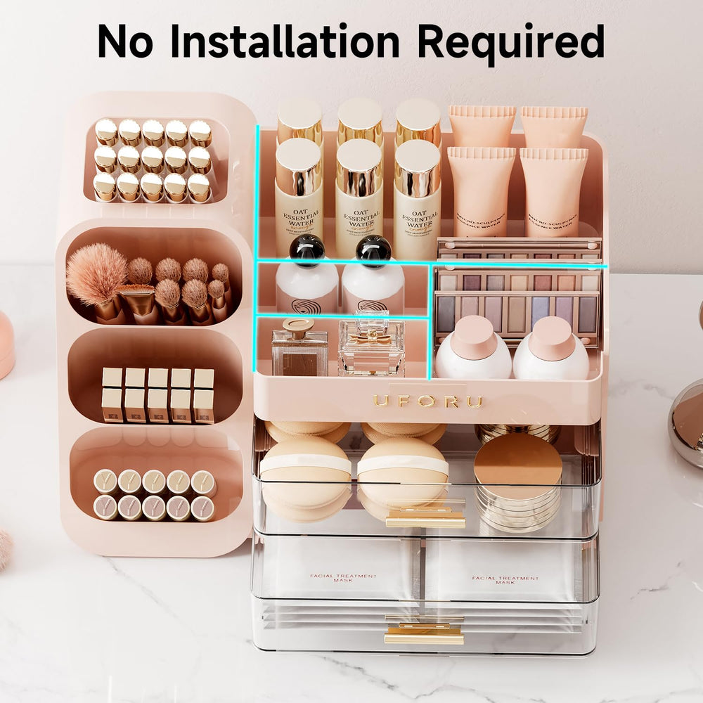 UFORU makeup organizer perfume display keeps fragrances visible and reachable.