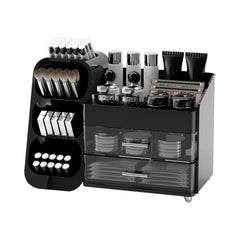 UFORU makeup organizer vanity open compartments keep cosmetics neatly visible and accessible.