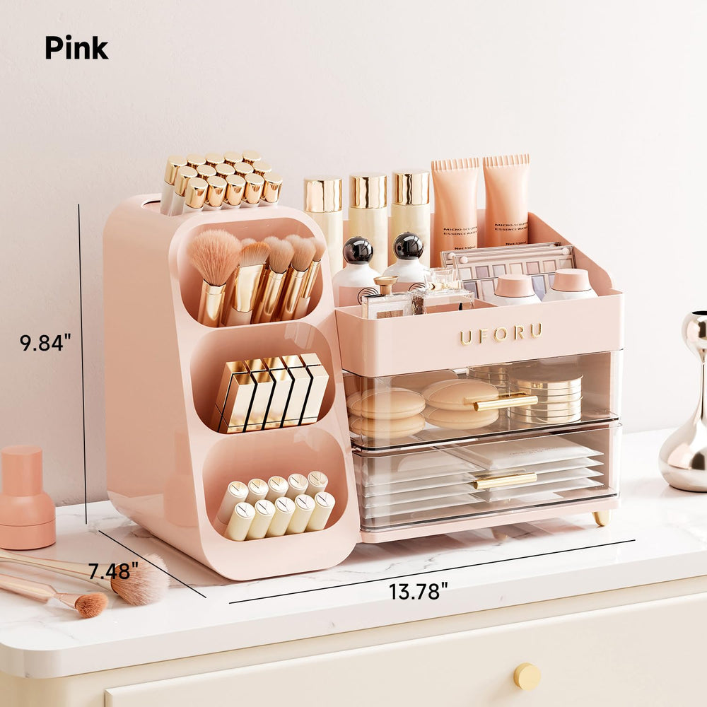 Organizador multiuso UFORU para perfumes, paletas y esmaltes, facilita la organización diaria.