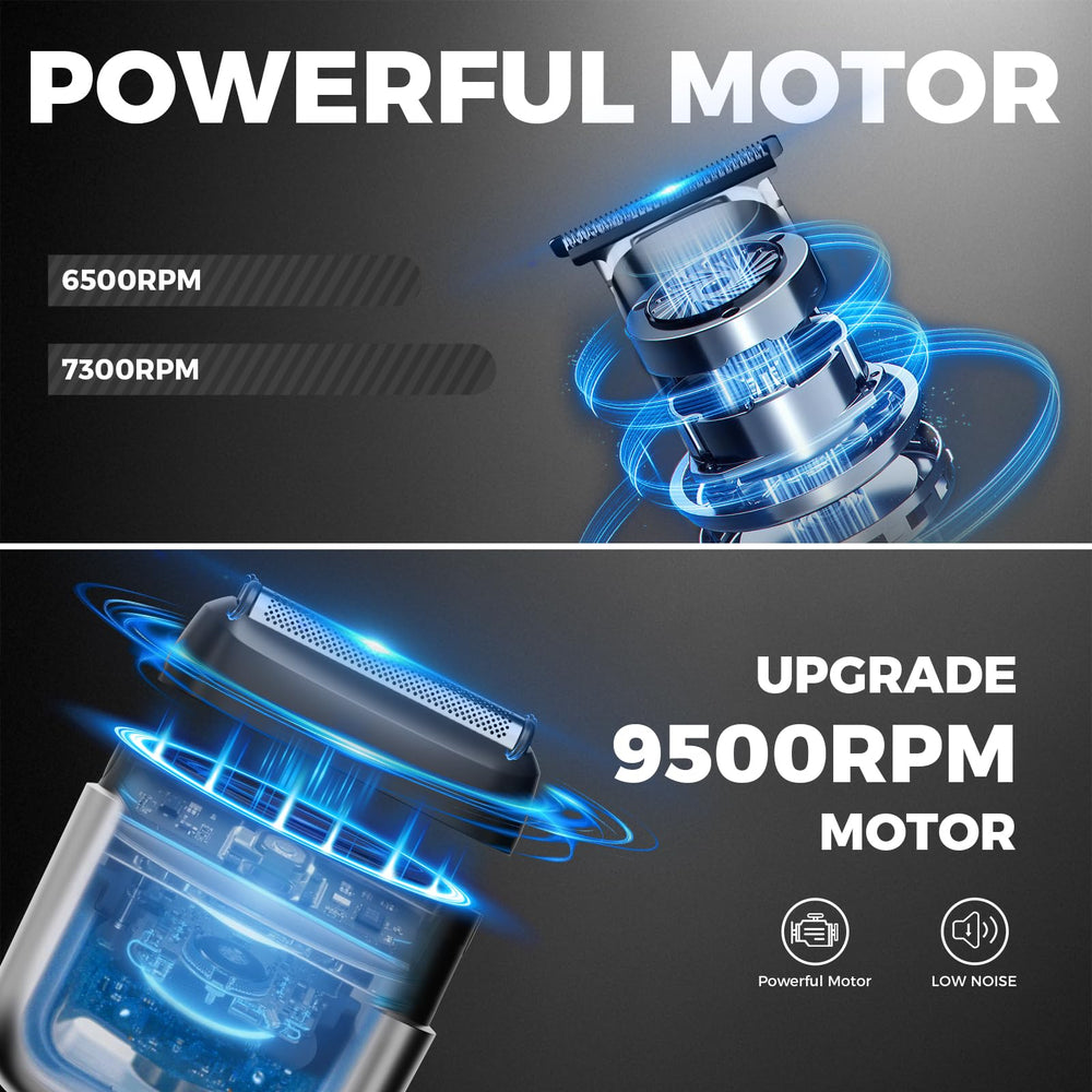 Ufree 9500PRM motor shot for effortless beard and body hair cutting.
