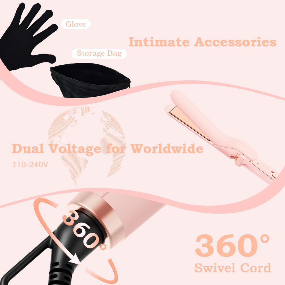 Ufree accessories heat-resistant glove and clips safeguard hands during styling.