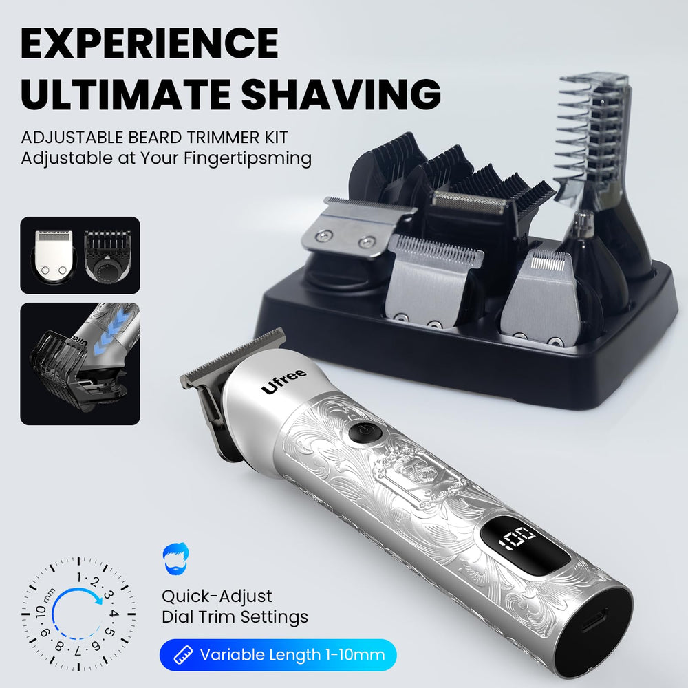 Ufree beard-trimmer-travel-lock prevents accidental starts during travel.