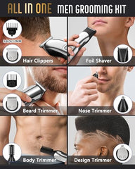 Ufree beard trimmer in shower demonstrates waterproof wet/dry versatility.