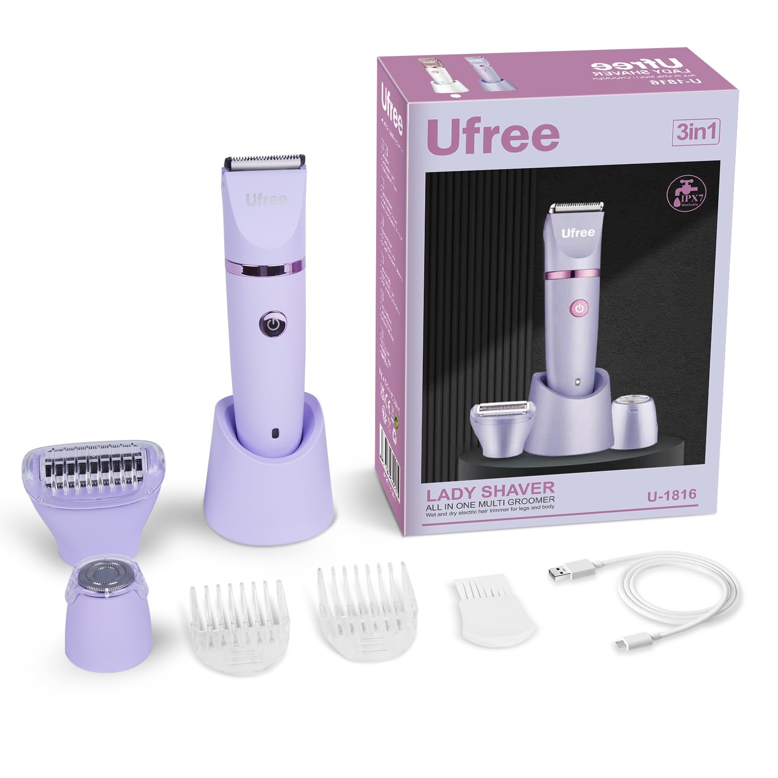 Ufree All-accessories kit includes every attachment for full-body grooming