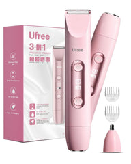 Ufree bikini-trimmer dual-head for smooth bikini line trimming and versatility.