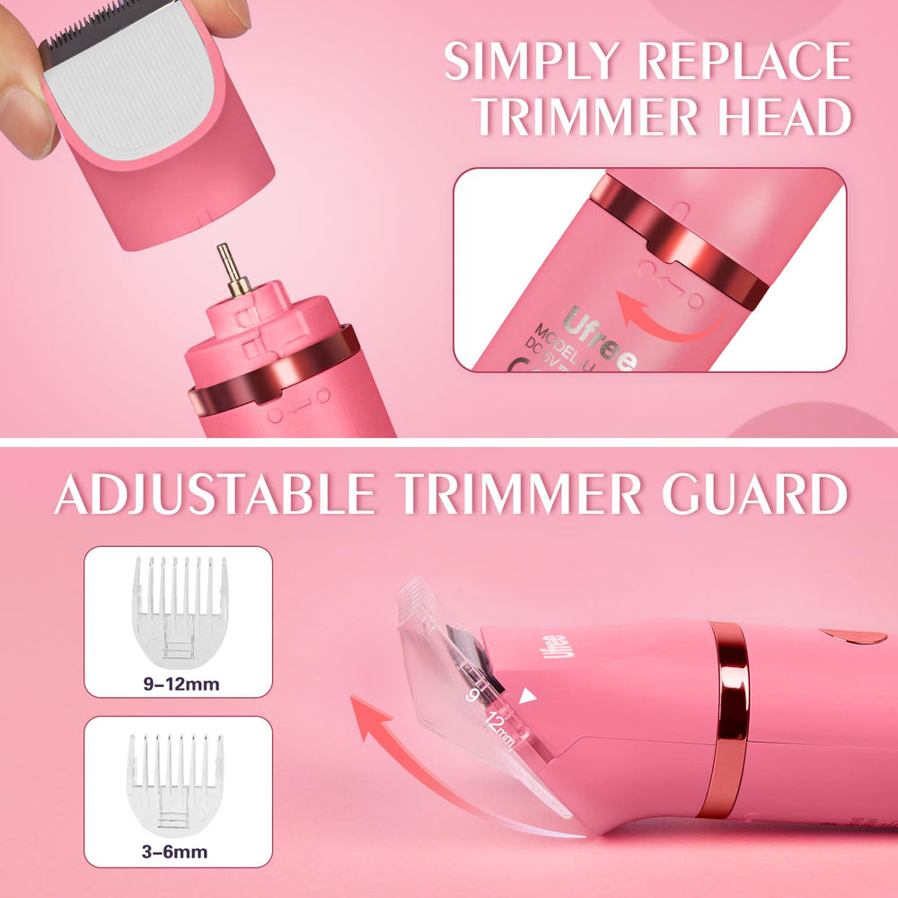 Ufree Bikini Trimmer guided combs deliver adjustable trimming lengths for precise styling.