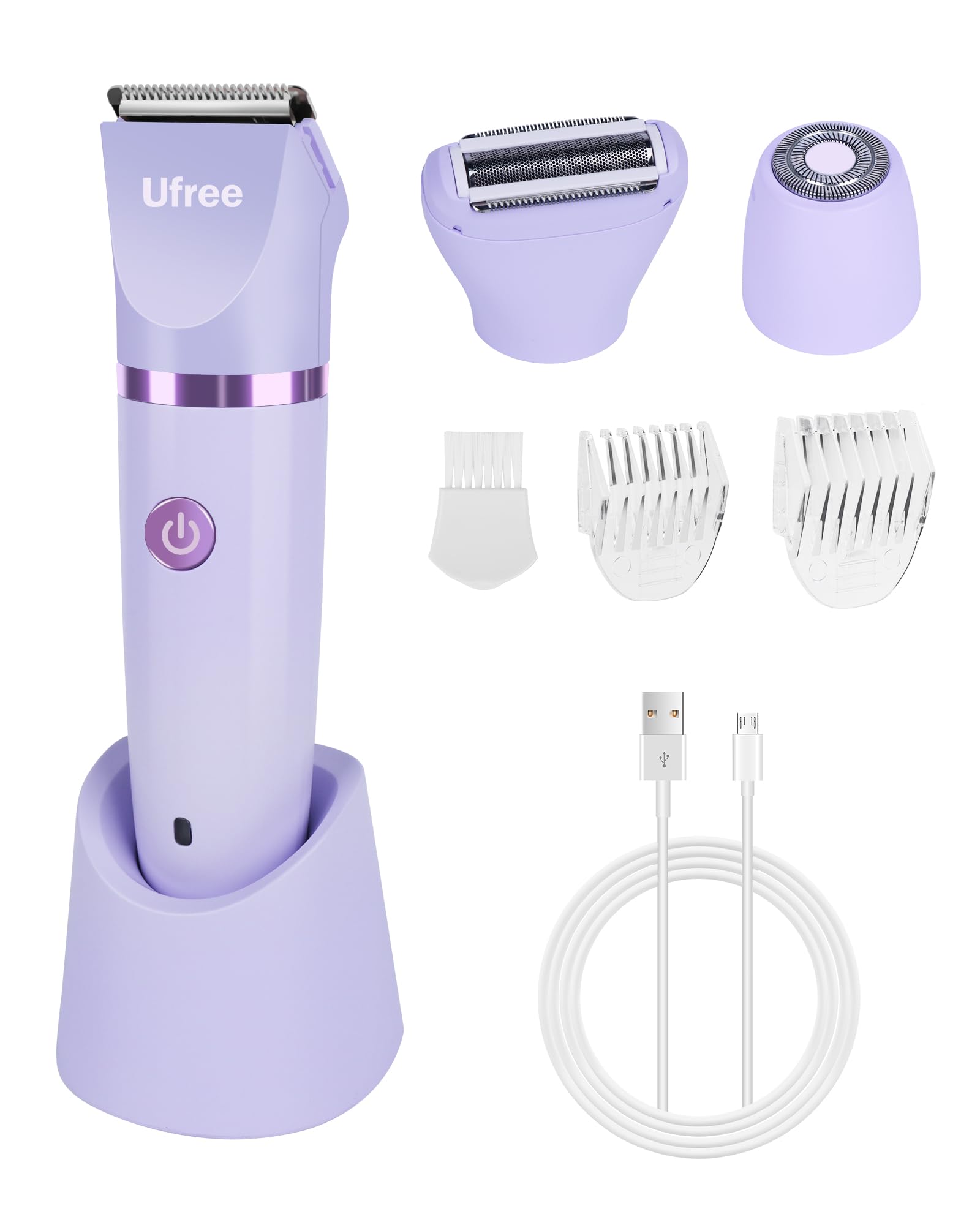 Ufree Bikini Trimmer box opens to reveal the complete grooming kit for quick setup