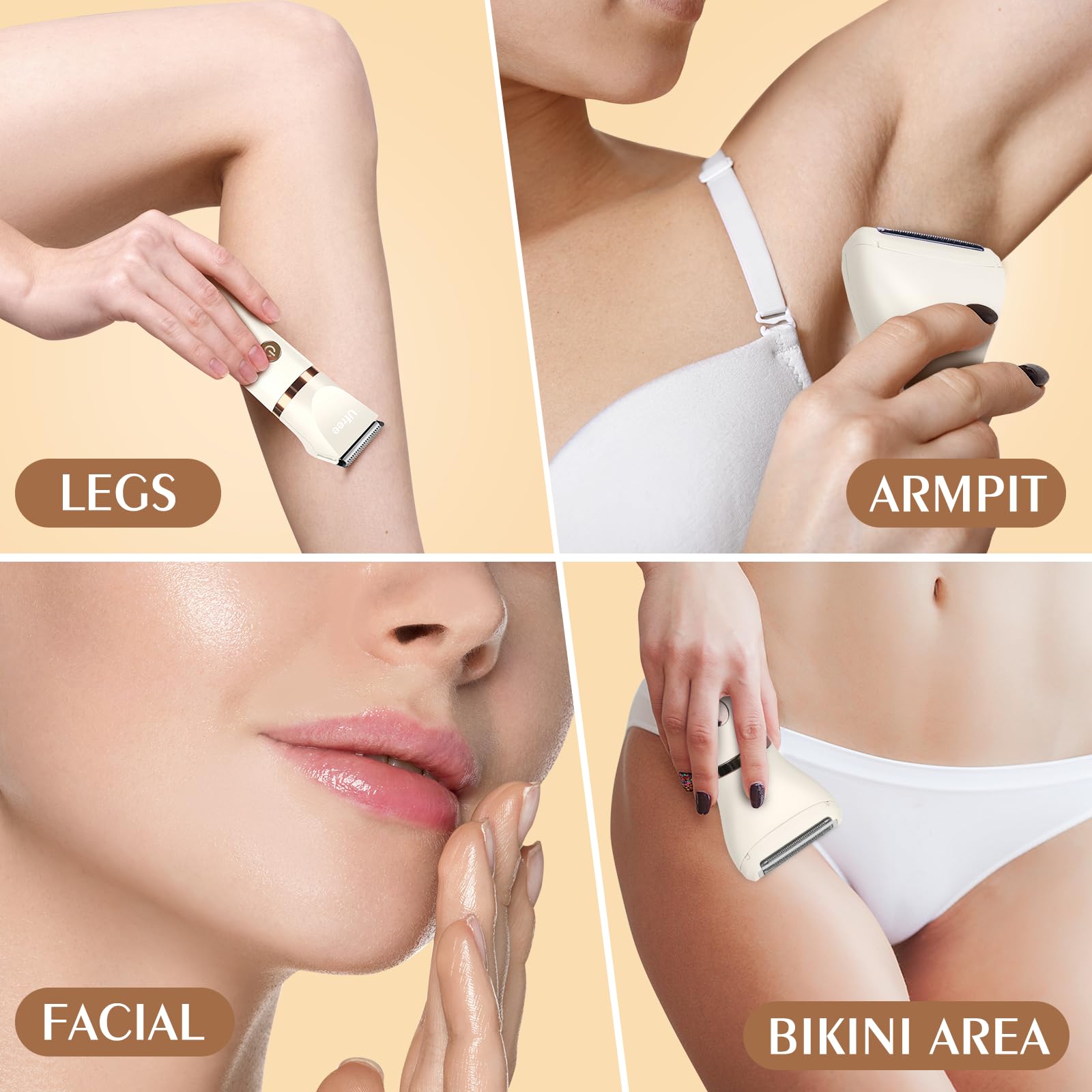Ufree Bikini Trimmer USB rechargeable battery enables extended trimming sessions.