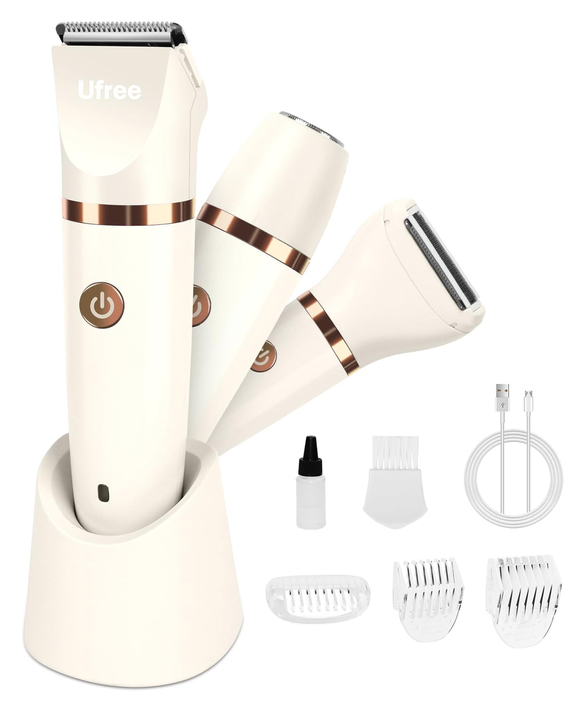 Ufree Bikini Trimmer white product shot highlighting precise grooming.