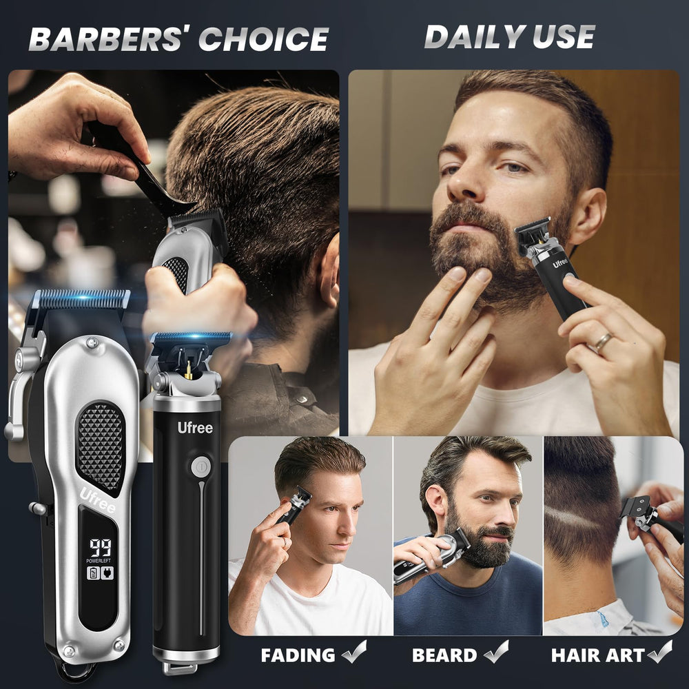 Ufree charging cables shot demonstrates easy USB charging for cordless grooming