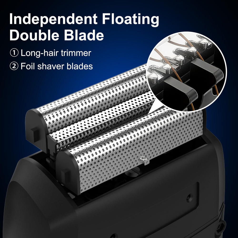 Ufree double-floating heads contour facial features for comfortable trimming