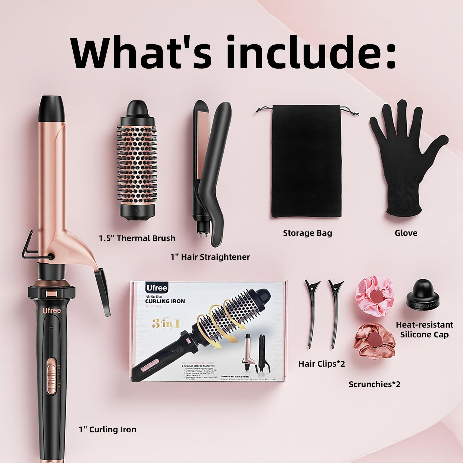 Ufree dual voltage and swivel cord enable worldwide styling.