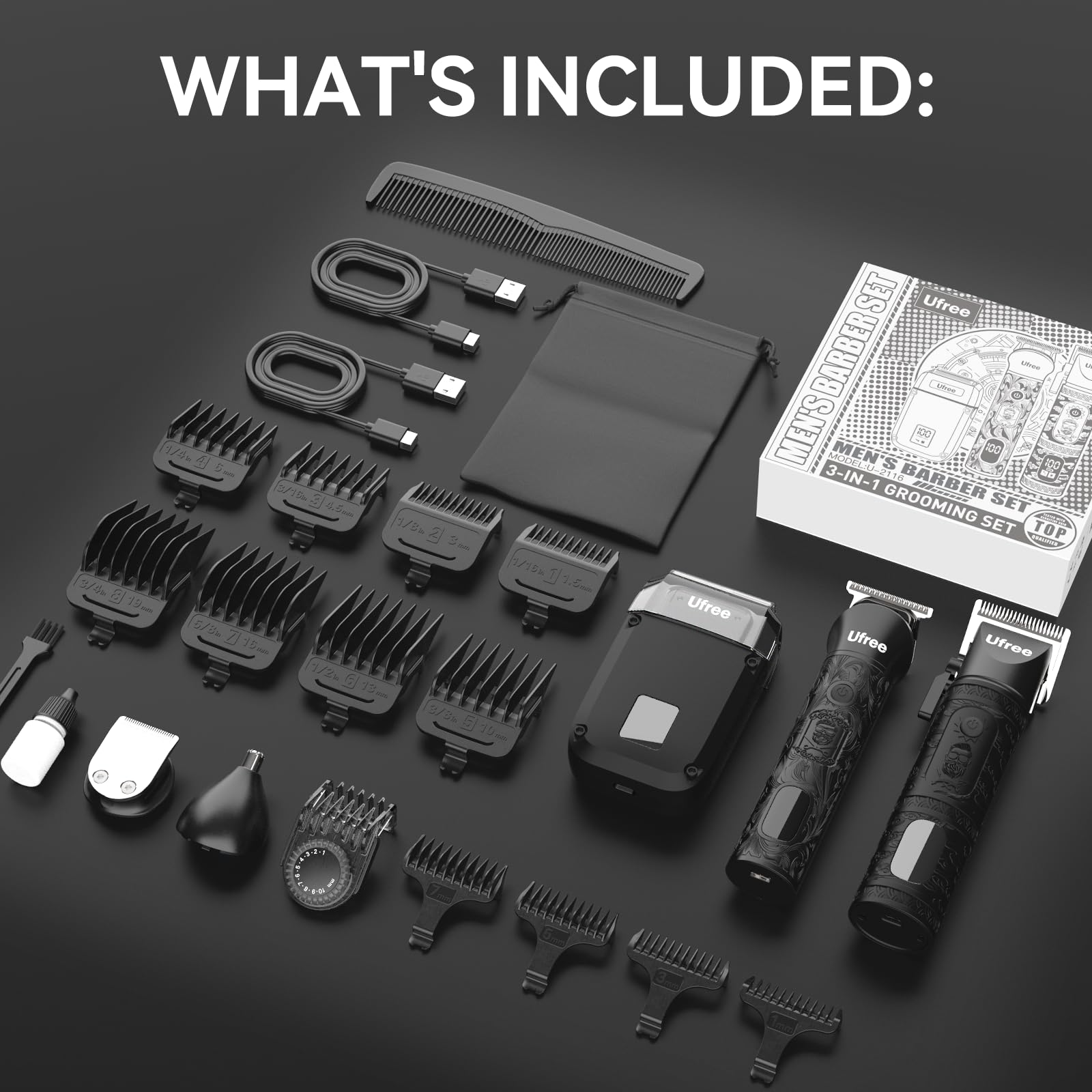 Ufree ergonomic metal body provides secure grip and durable feel