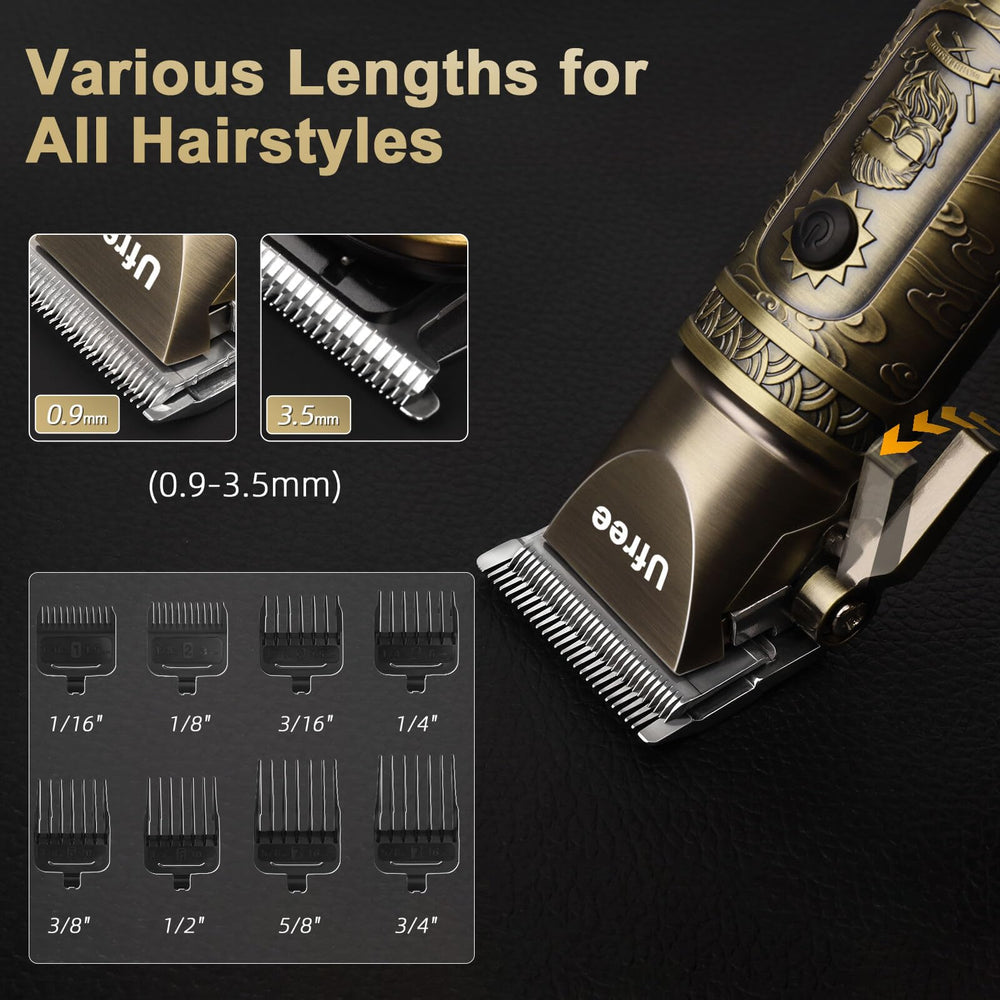 Ufree ergonomic non-slip handle enhances control for precise, comfortable grooming sessions.