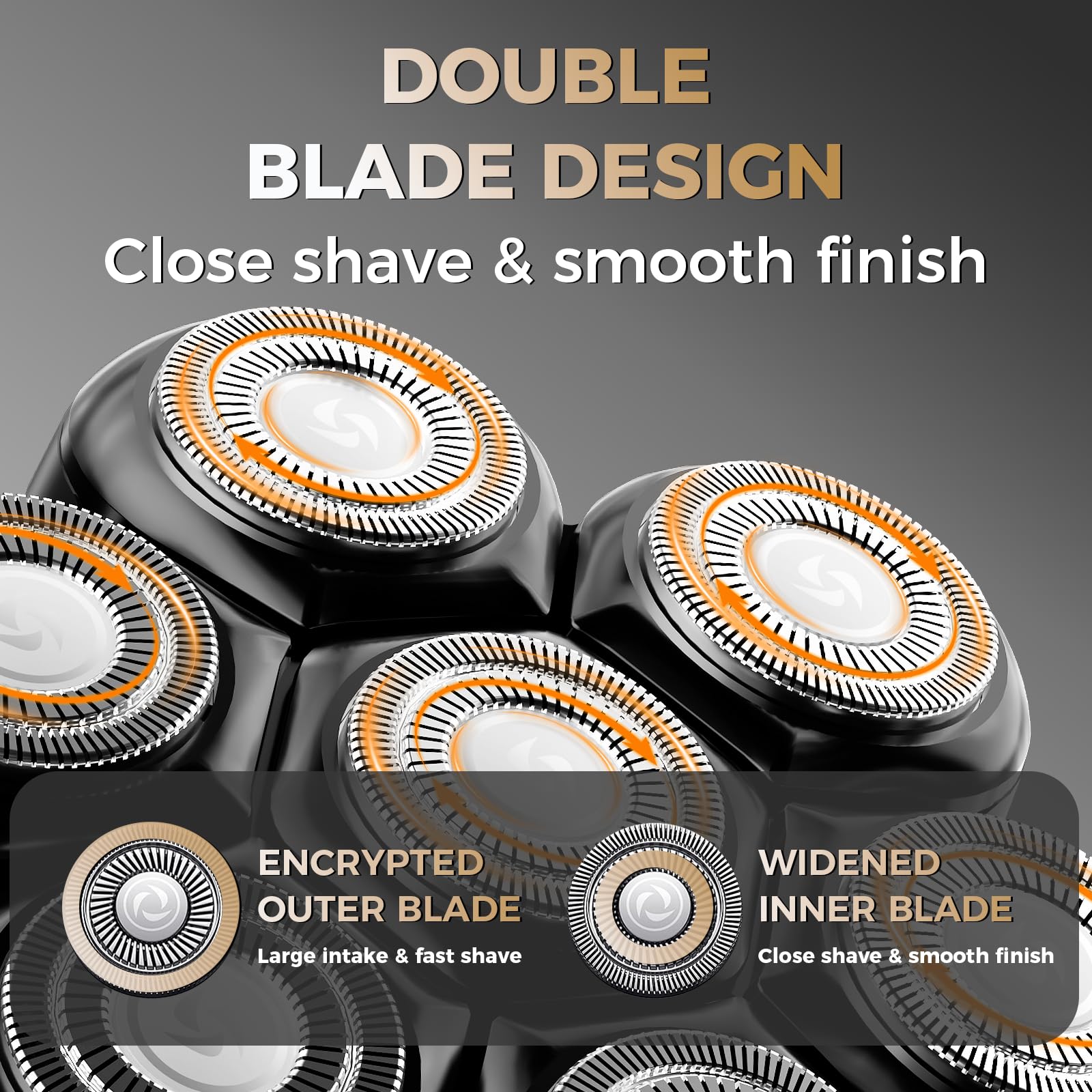 Ufree ergonomic slip resistant handle for comfortable grooming.