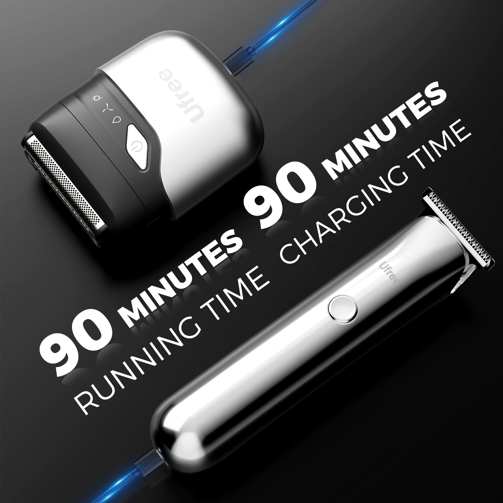 Ufree fast-charge and travel-lock feature supports quick top-ups and bag-safe storage.