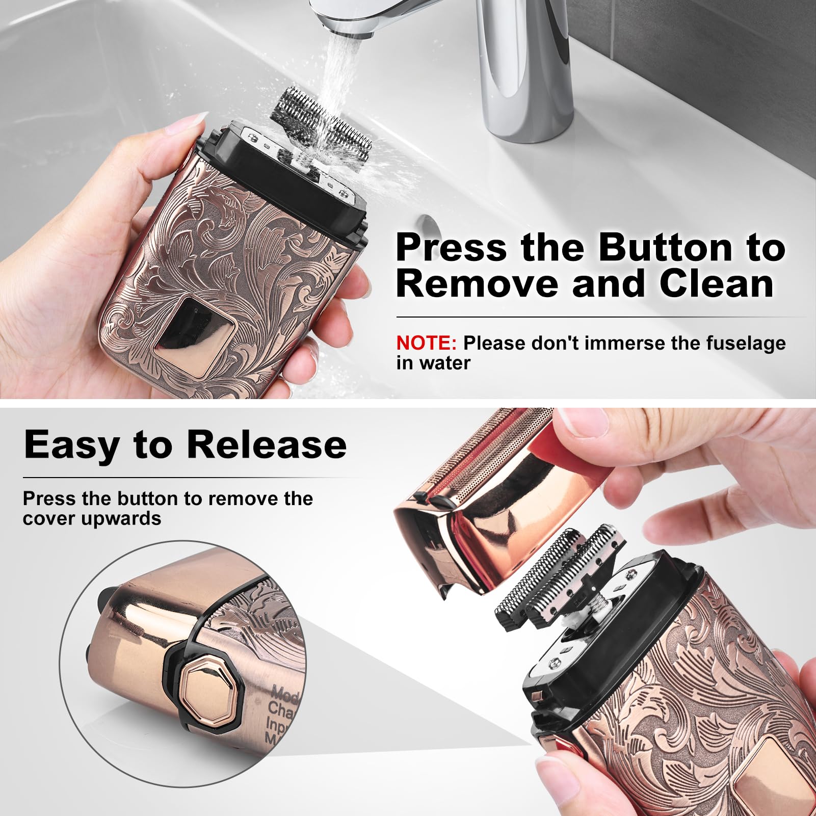 Ufree cordless battery enables long travel grooming sessions.