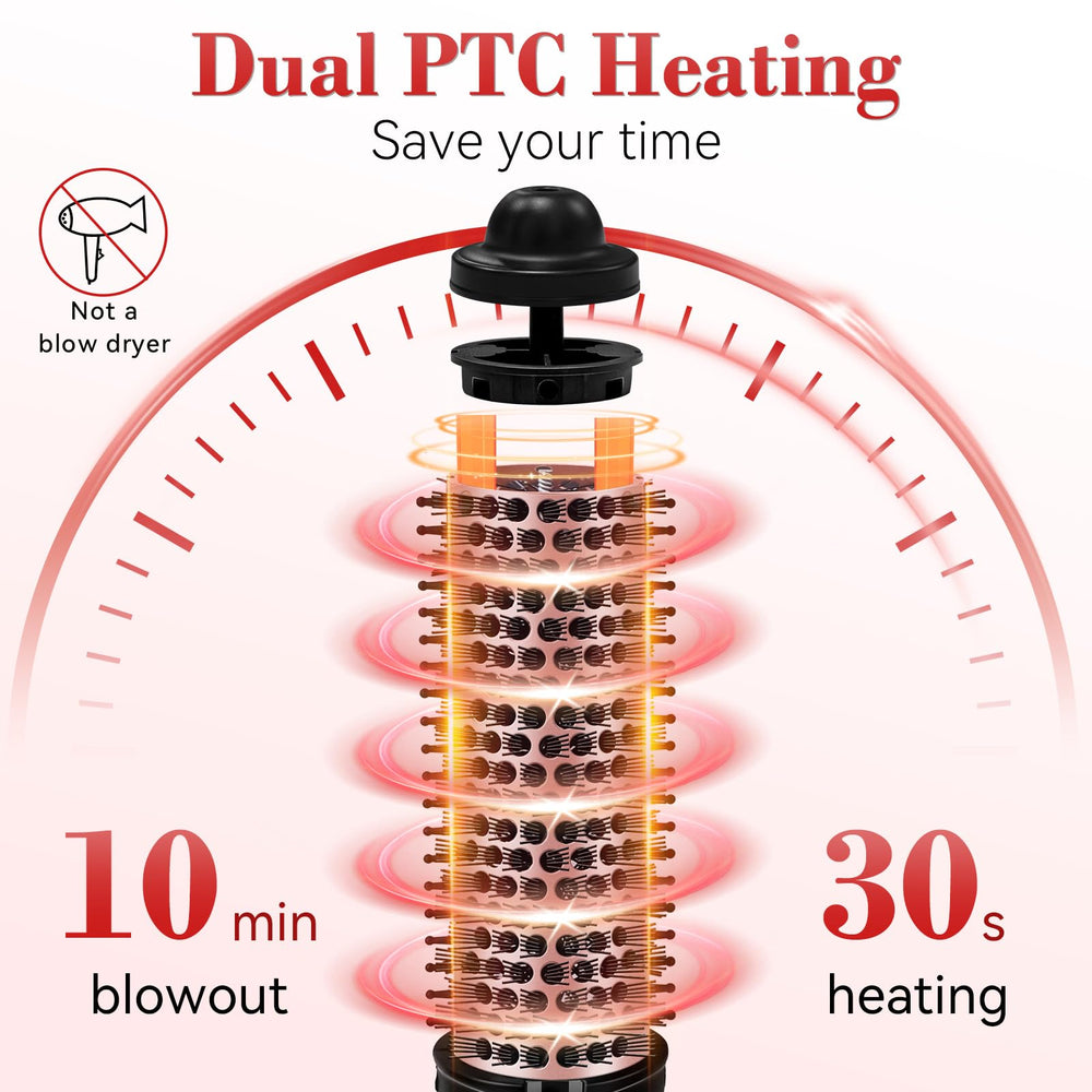 Ufree Ionic Thermal Brush with LED heat settings enables precise styling