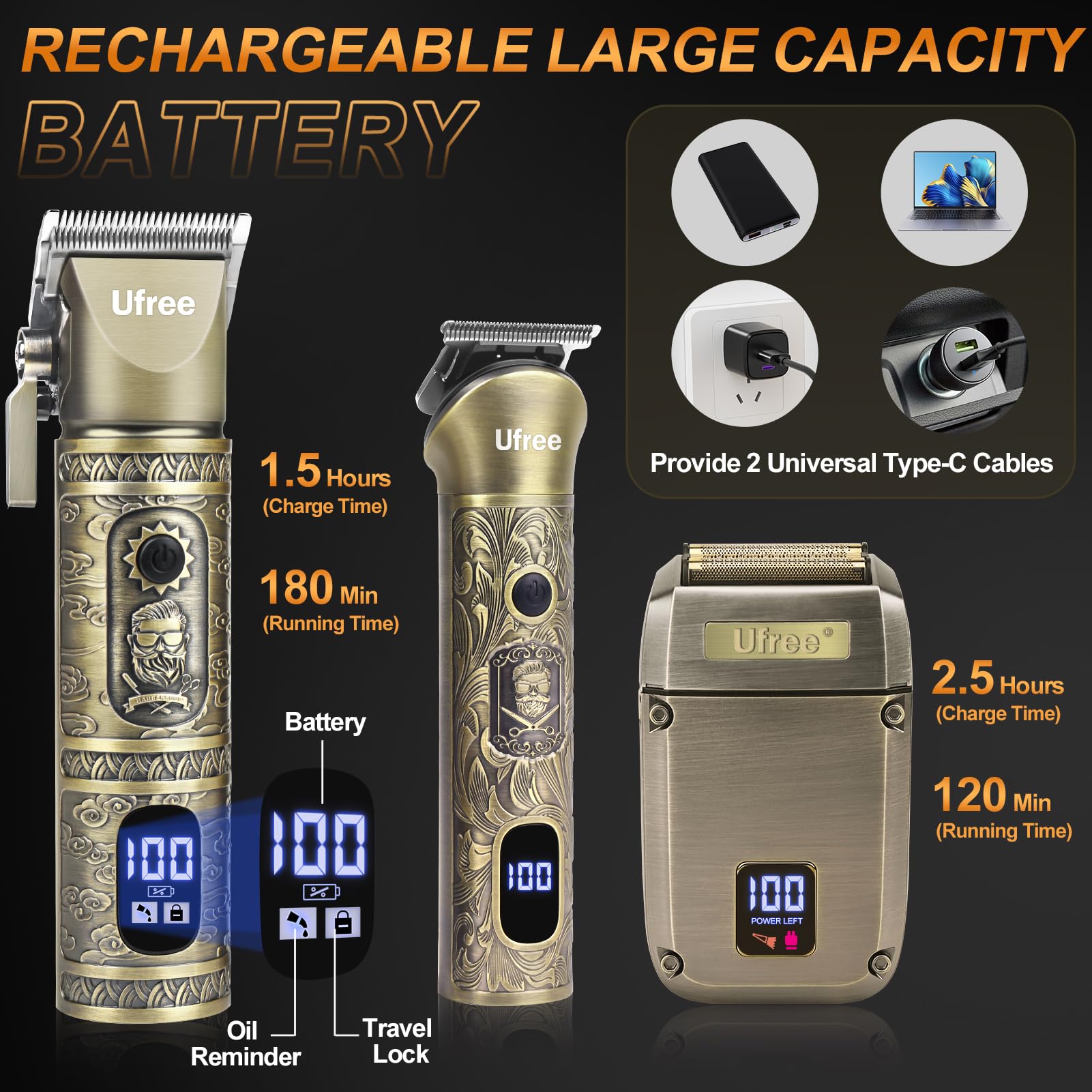 Ufree long battery life for extended use without interruptions.
