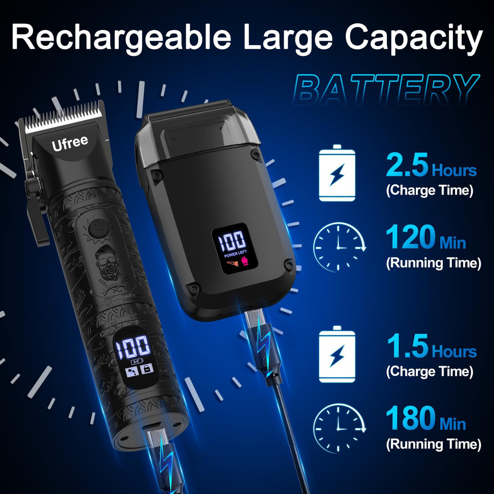 Ufree long battery life supports extended cordless grooming sessions