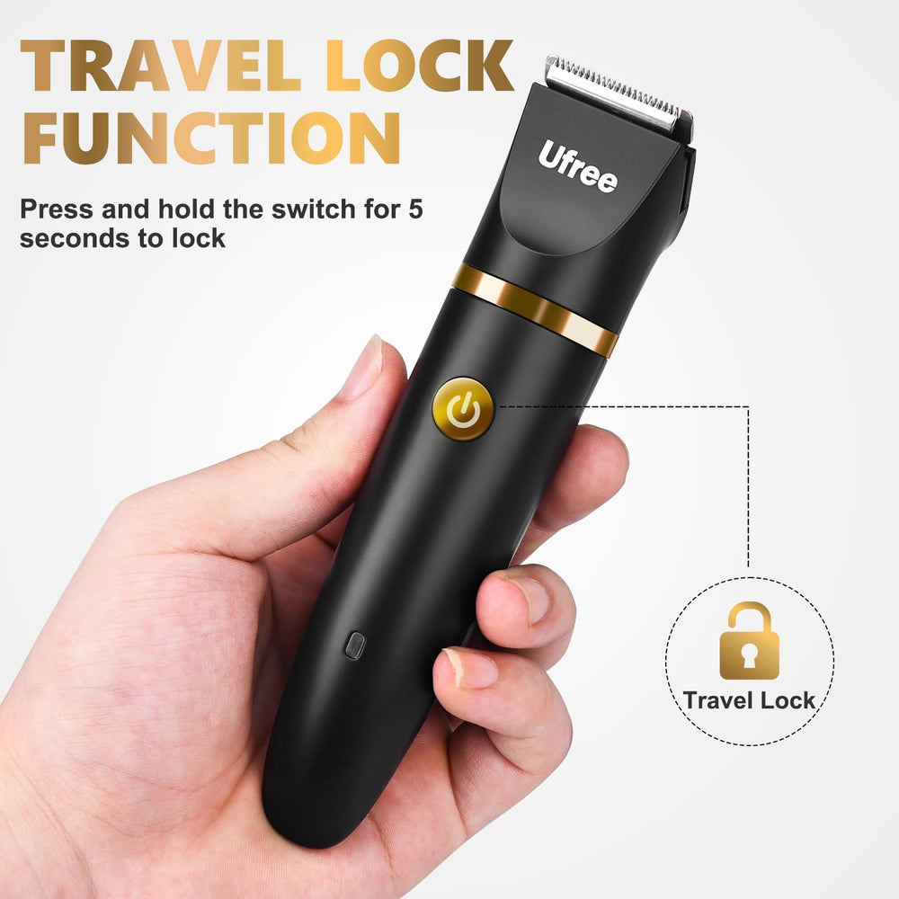 Ufree nose trimmer head closeup for gentle detailing around nostrils.