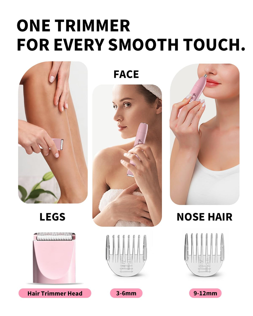 Ufree rechargeable-led-display shows battery status for cordless grooming.