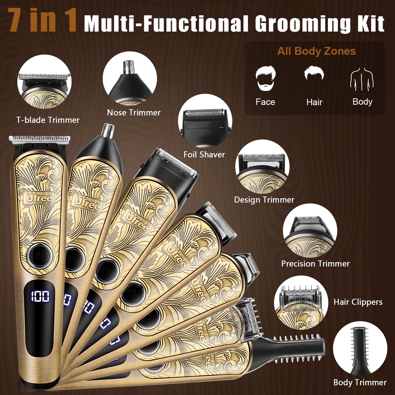 Ufree rechargeable-storage-base image keeps shaver organized and ready.