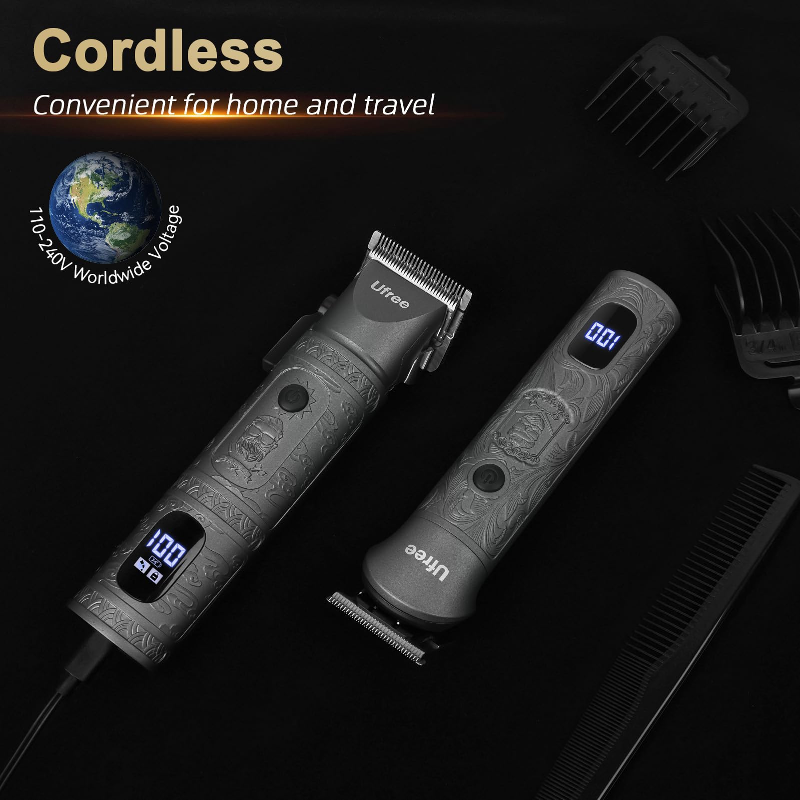 Ufree stainless-steel blades provide clean cuts with reduced irritation.