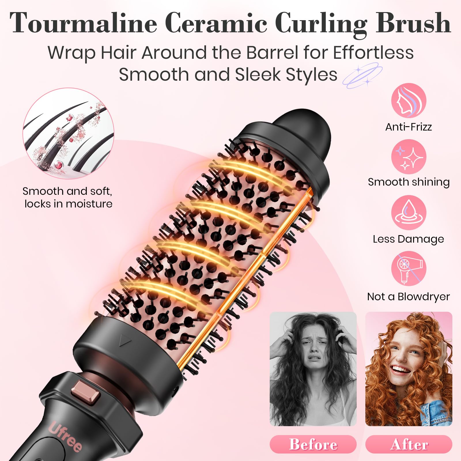 Ufree 1 inch curling wand delivers defined curls and waves.