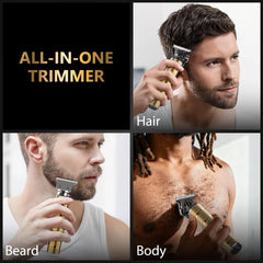 Ufree beard trimmer in action shaping a sharp beard line