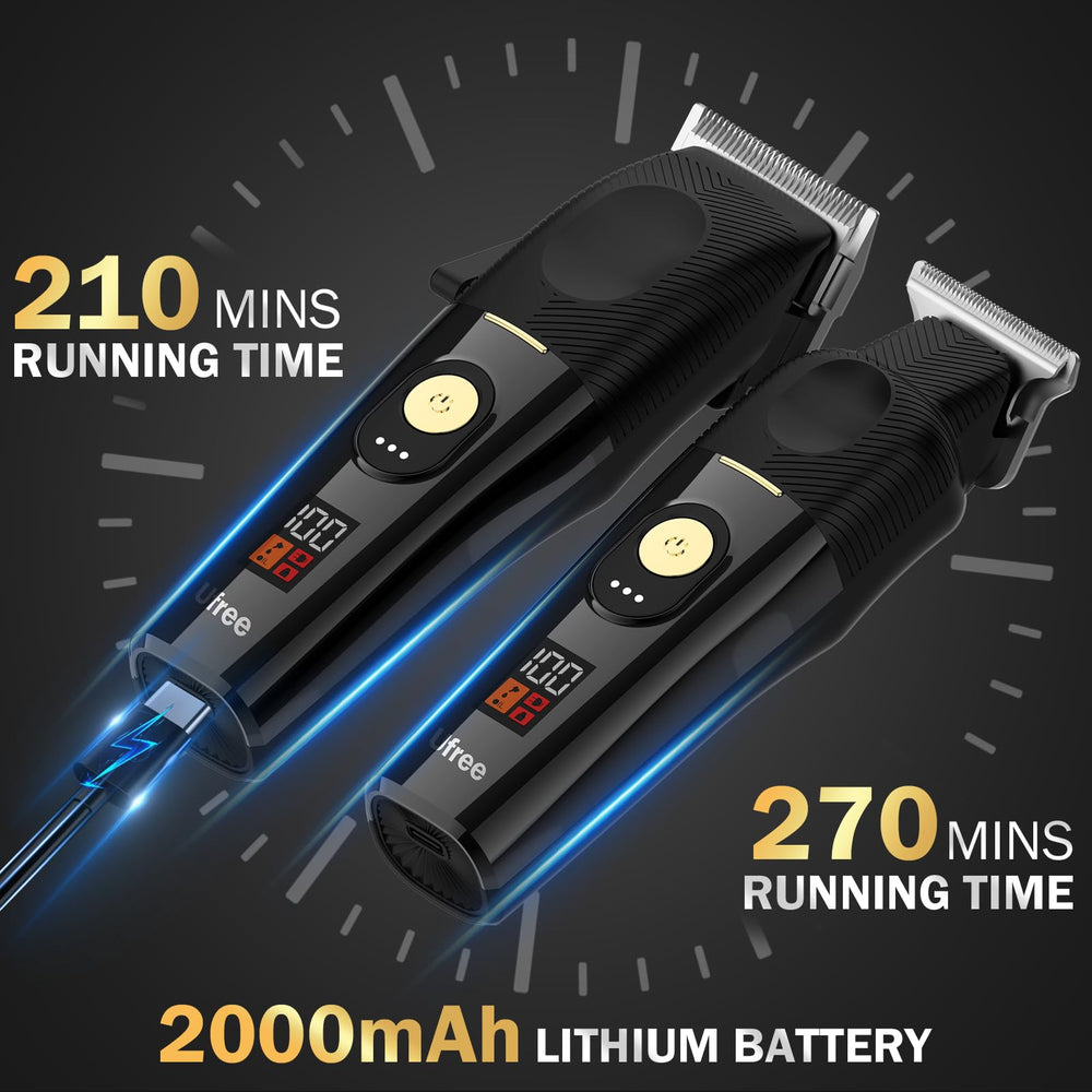 Ufree trimmer with zero-gap T-blade supports precise beard and edge shaping