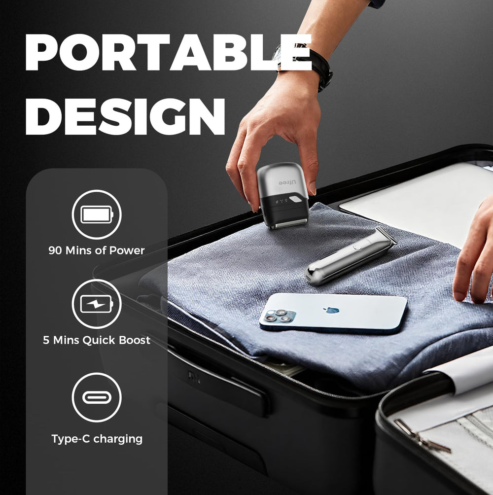 Ufree waterproof travel-friendly design ensures use in shower and on trips.
