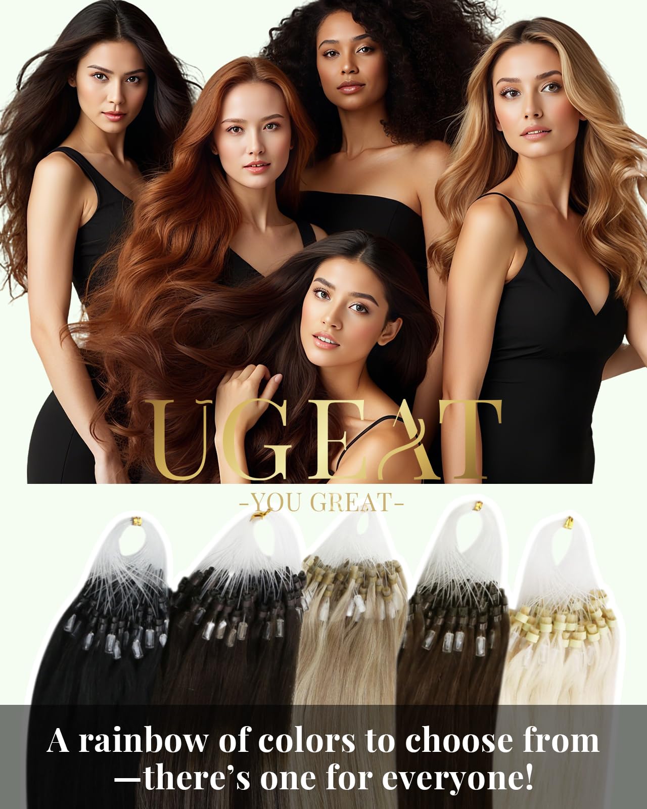 Ugeat wedding day look with microlink extensions for elegant styling