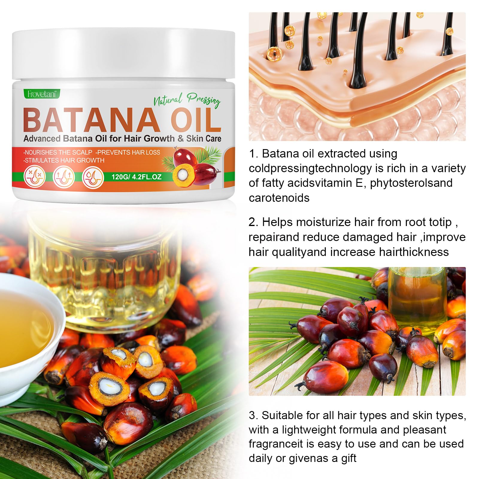 UGEIZFLD batana oil hair end treatment demonstrates shine and smoother lengths.