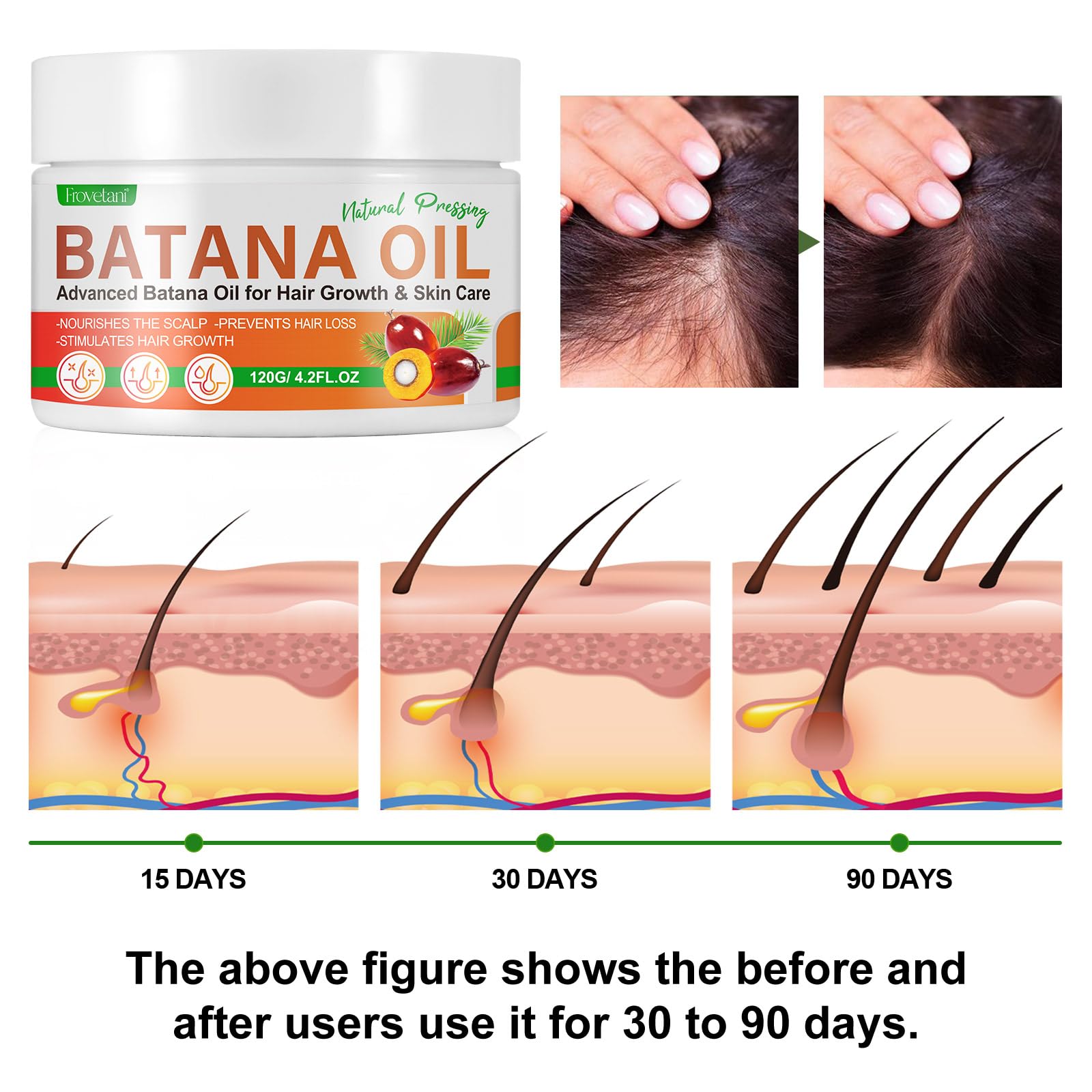 UGEIZFLD batana oil hair mask application depicts deep conditioning from roots to tips.